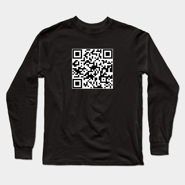 Cute cat QR code Long Sleeve T-Shirt by RandomPrints